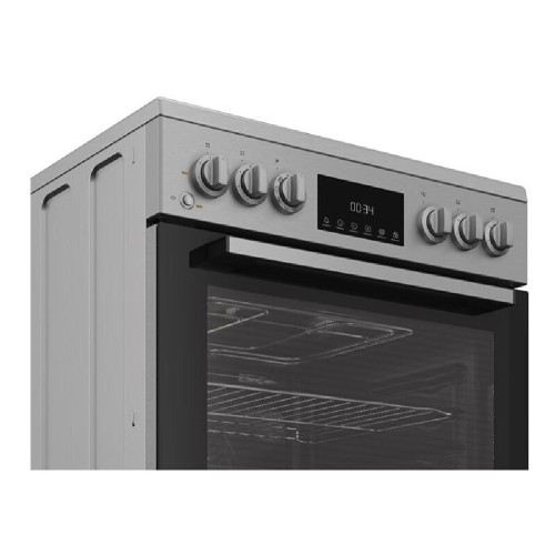 ΚΟΥΖΙΝΑ ΗΛΕΚΤΡΙΚΗ ΕΛΕΥΘΕΡΗ INDESIT I6V8LMX (ΚΕΡΑΜΙΚΗ / 66LT / A / INOX / ΟΘΟΝΗ / 4 ΕΣΤΙΕΣ / ΥΔΡΟΛΥΣΗ)